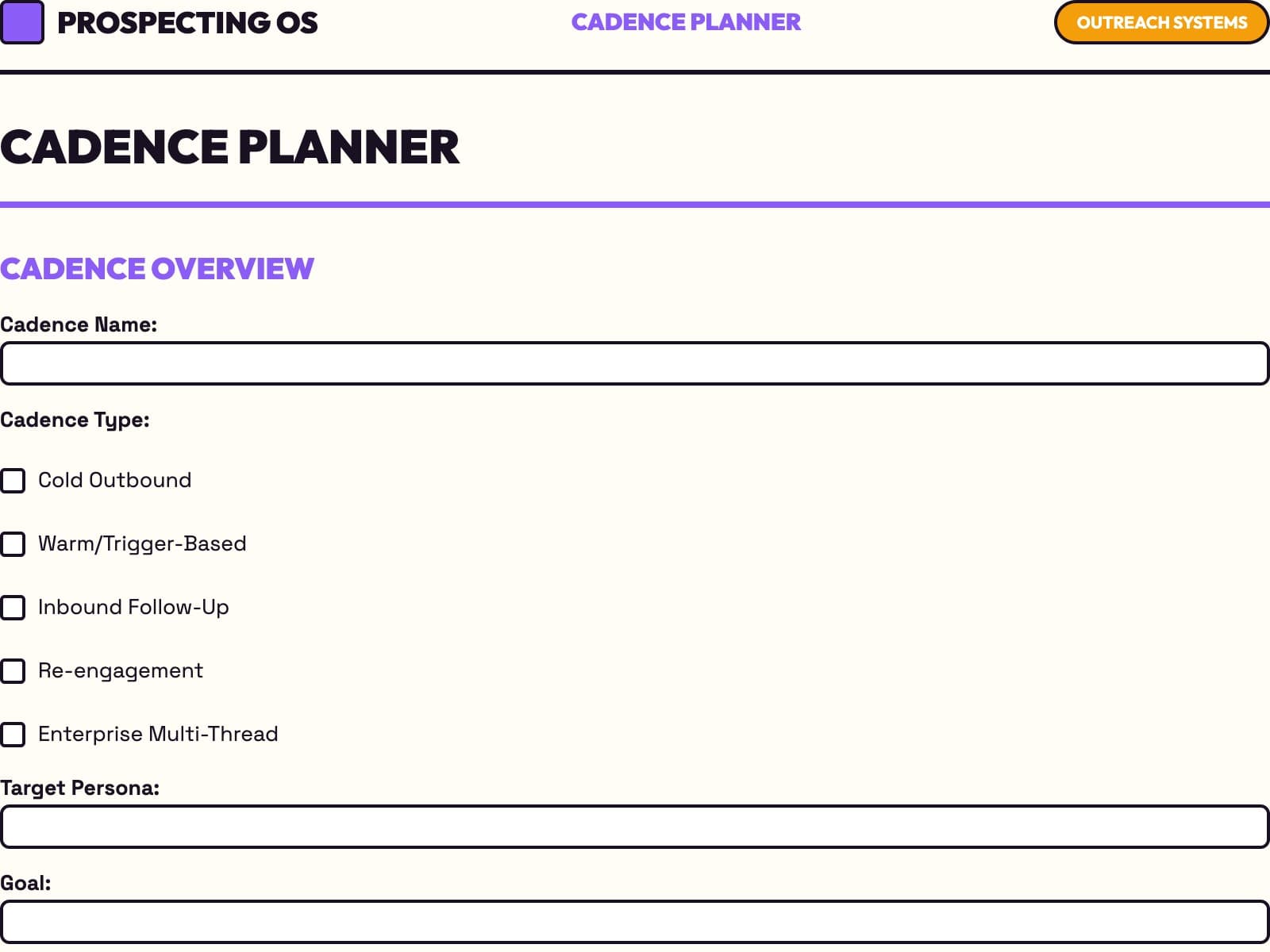 Cadence Planner