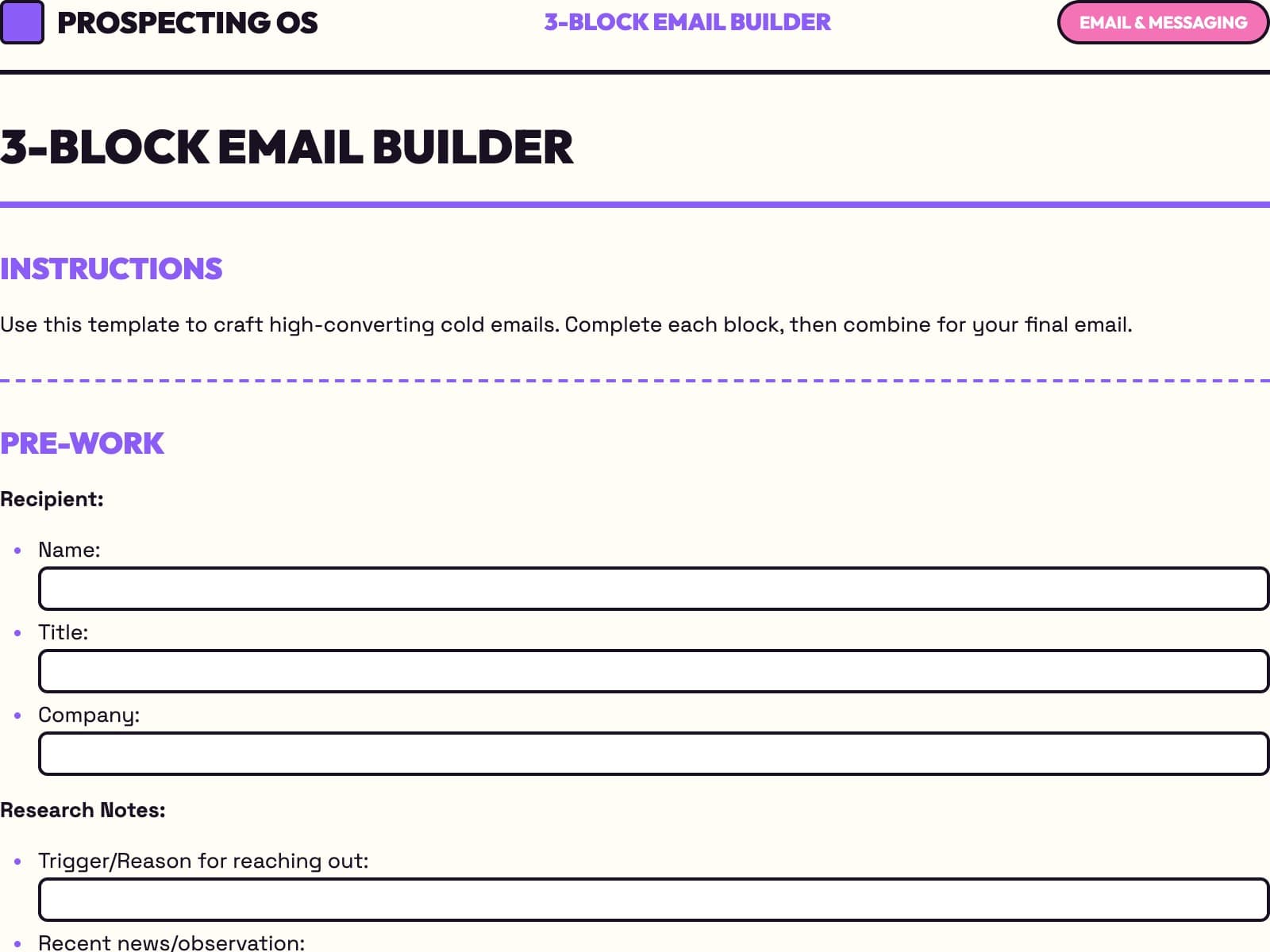 3-Block Email Builder
